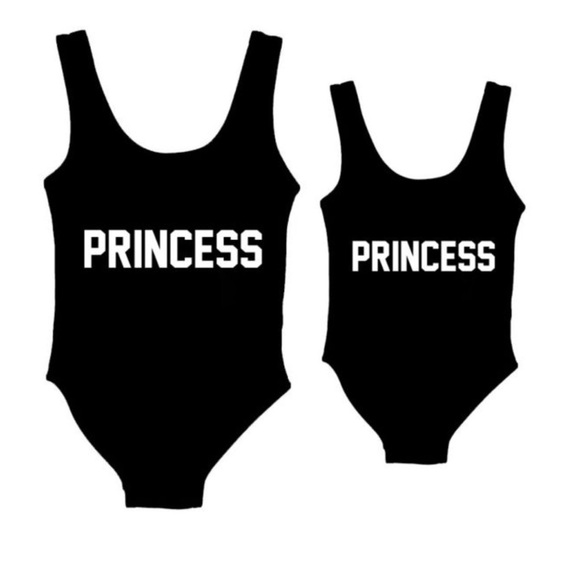Kids PINK “PRINCESS” swimwear one piece - Picture 2 of 2